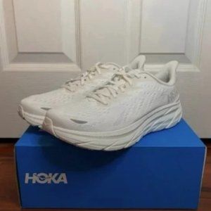 Hoka One Clifton 8 White Sneakers
